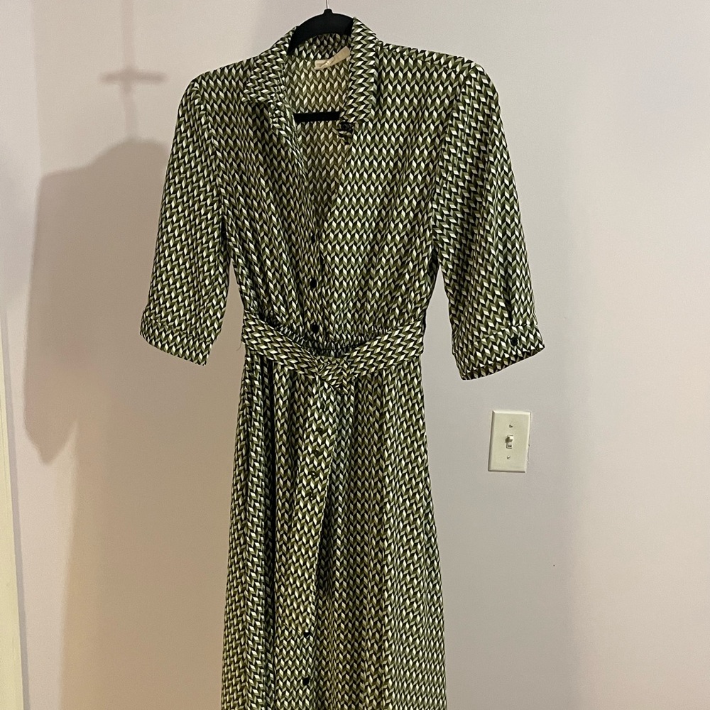 Women’s long belted dress